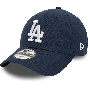 Cappellino curvo blu navy regolabile 9FORTY Linen dei Los Angeles Dodgers MLB di New Era