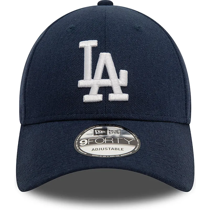 cappellino-curvo-blu-marino-regolabile-9forty-linen-dei-los-angeles-dodgers-mlb-di-new-era
