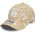 cappellino-visiera-curva-marrone-regolabile-9forty-summer-all-over-print-dei-los-angeles-dodgers-mlb-di-new-era