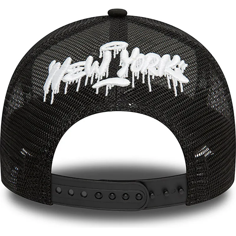 cappelli-curva-nero-snapback-a-frame-graphic-dei-hot-dog-new-york-di-new-era