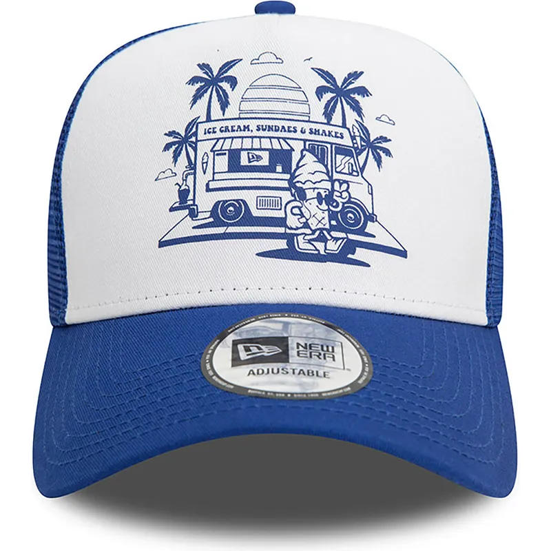 cappelli-curva-blu-snapback-a-frame-frame-graphic-dei-ice-cream-los-angeles-di-new-era