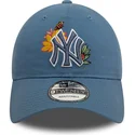 cappellino-curvo-blu-regolabile-9twenty-floral-dei-new-york-yankees-mlb-di-new-era