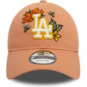 cappelli-curva-marrone-cinghia-regolabile-9twenty-floral-dei-los-angeles-dodgers-mlb-di-new-era