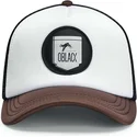 cappellino-trucker-bianco-nero-e-marrone-classic-di-oblack
