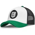 cappellino-trucker-bianco-nero-e-verde-classic-di-oblack