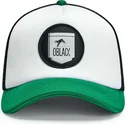 cappellino-trucker-bianco-nero-e-verde-classic-di-oblack