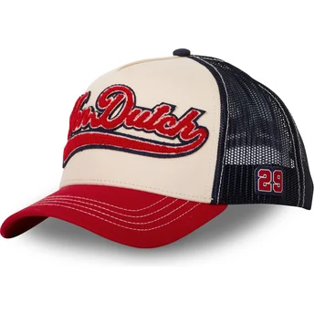 Von Dutch BAS Beige, Red and Navy Blue Trucker Hat