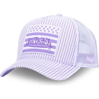 Von Dutch FLAG LL Purple and White Trucker Hat