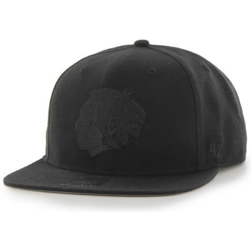 cappelli-piatta-nero-snapback-dei-chicago-blackhawks-nhl-di-47-brand