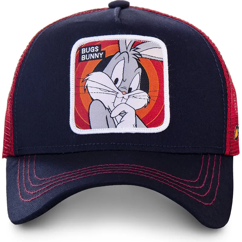 cappellino-trucker-blu-marino-e-rosso-bugs-bunny-bun5-looney-tunes-di-capslab