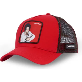 Cappellino trucker rosso e nero Sasuke Uchiha SAR Naruto di Capslab