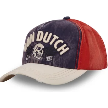Cappello curvo blu e rosso regolabile XAVIER NV di Von Dutch