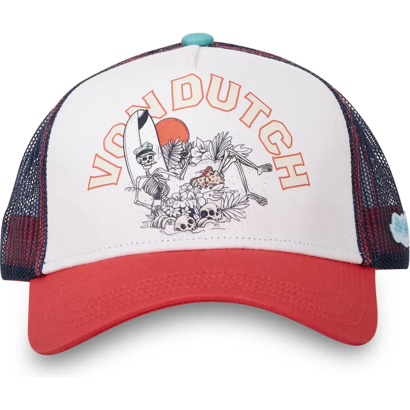 cappellino-trucker-bianco-e-rosso-per-bambino-kidsurf01-di-von-dutch