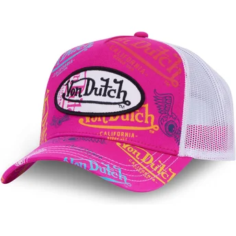 Cappellino trucker rosa e bianco LE FUS di Von Dutch
