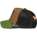 gorra-da-camionista-marrone-nera-e-verde-rana-battle-rash-zits-e-pimple-insert-coin-vol2-the-farm-di-goorin-bros