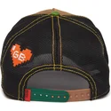 gorra-da-camionista-marrone-nera-e-verde-rana-battle-rash-zits-e-pimple-insert-coin-vol2-the-farm-di-goorin-bros