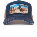 cappellino-trucker-blu-e-beige-cavallo-ride-or-die-modello-n-21d302d13-rodeo-the-farm-di-goorin-bros