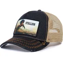 cappellino-trucker-nero-e-beige-cavallo-stallion-modello-n-5741110n-rodeo-the-farm-di-goorin-bros