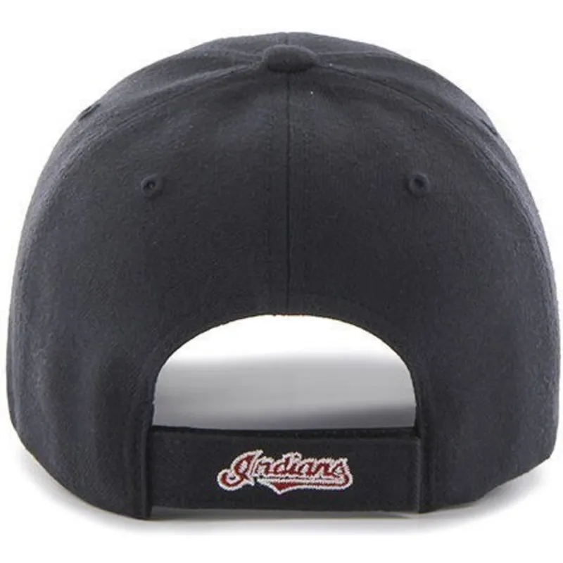 cappelli-curva-blu-marino-cinghia-regolabile-dei-cleveland-indians-mlb-di-47-brand