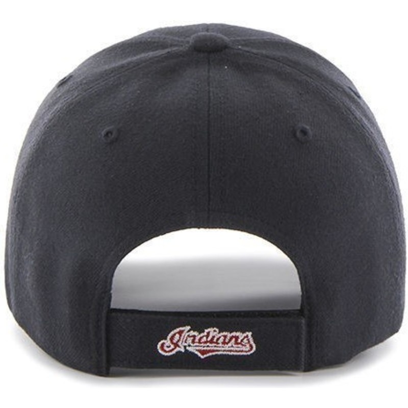 cappellino-visiera-curva-blu-marino-di-cleveland-indians-mlb-di-47-brand
