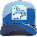 cappellino-trucker-blu-cavallo-stallion-self-reliant-farmigami-the-farm-di-goorin-bros