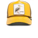 cappellino-trucker-giallo-e-marrone-pellicano-captain-ol-man-bert-nautical-nonsense-the-farm-di-goorin-bros