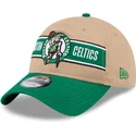 cappellino-curvo-marrone-e-verde-regolabile-9twenty-draft-2024-di-boston-celtics-nba-di-new-era