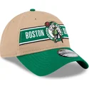 cappellino-curvo-marrone-e-verde-regolabile-9twenty-draft-2024-di-boston-celtics-nba-di-new-era