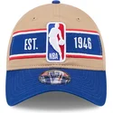 cappellino-curvo-marrone-e-blu-regolabile-9twenty-draft-2024-di-nba-di-new-era
