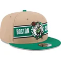 cappello-piatto-marrone-e-verde-snapback-9fifty-draft-2024-di-boston-celtics-nba-di-new-era