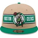 cappello-piatto-marrone-e-verde-snapback-9fifty-draft-2024-di-boston-celtics-nba-di-new-era