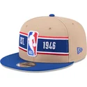 cappello-piatto-marrone-e-blu-snapback-9fifty-draft-2024-nba-di-new-era