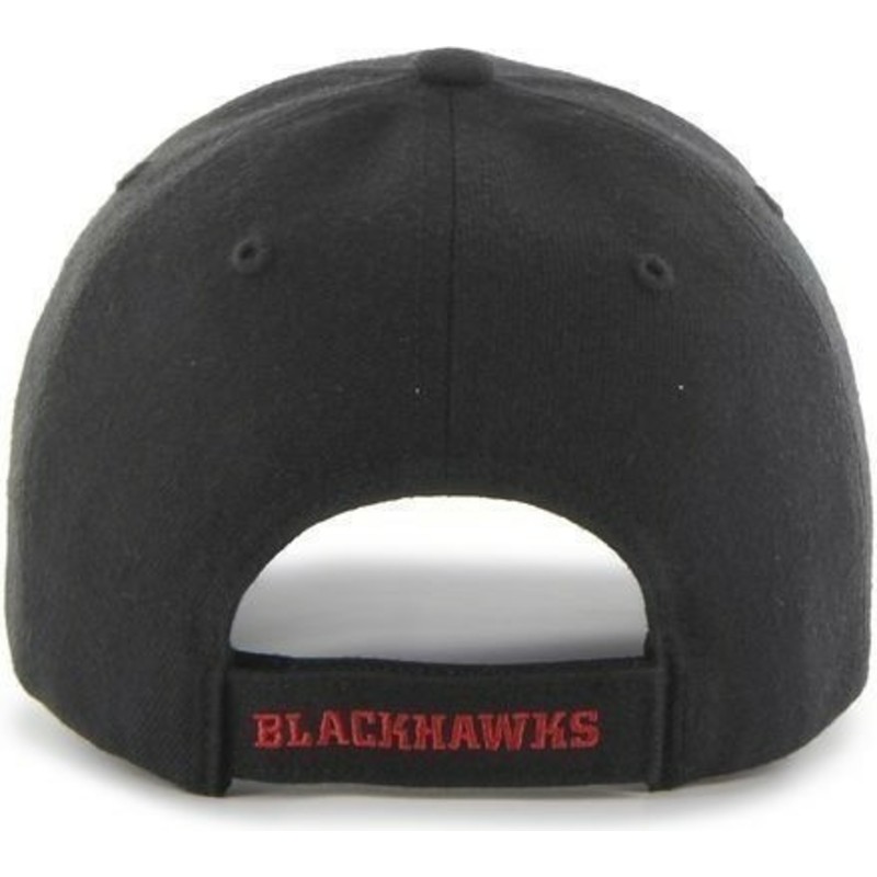 cappellino-visiera-curva-nero-di-chicago-blackhawks-nhl-di-47-brand
