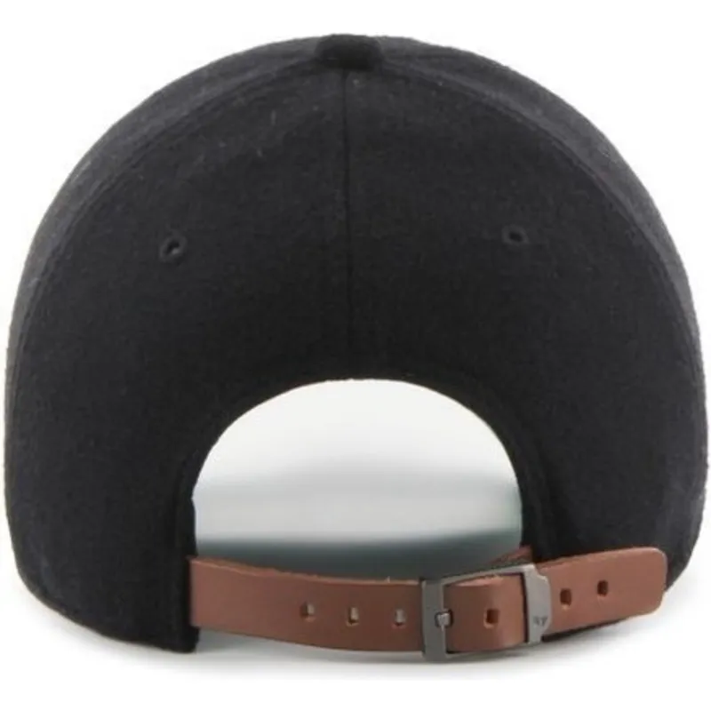 cappelli-curva-nero-cinghia-regolabile-cinta-de-piel-dei-new-york-yankees-mlb-di-47-brand cappelli-curva-nero-cinghia-regolabile-cinta-de-piel-dei-new-york-yankees-mlb-di-47-brand