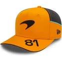 cappellino-curva-arancione-e-grigio-snapback-oscar-piastri-9fifty-original-fit-di-mclaren-racing-formula-1-di-new-era