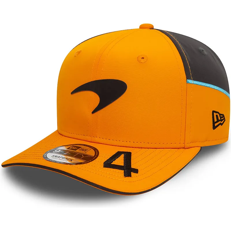 cappelli-curva-arancia-snapback-lando-norris-9fifty-original-fit-dei-mclaren-racing-formula-1-di-new-era