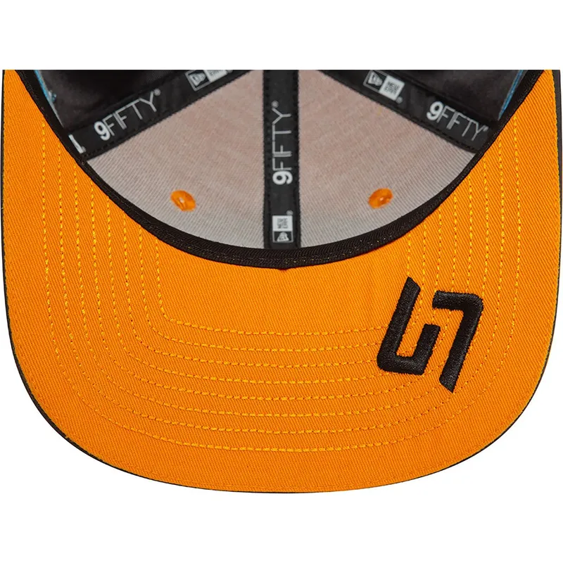 cappelli-curva-arancia-snapback-lando-norris-9fifty-original-fit-dei-mclaren-racing-formula-1-di-new-era