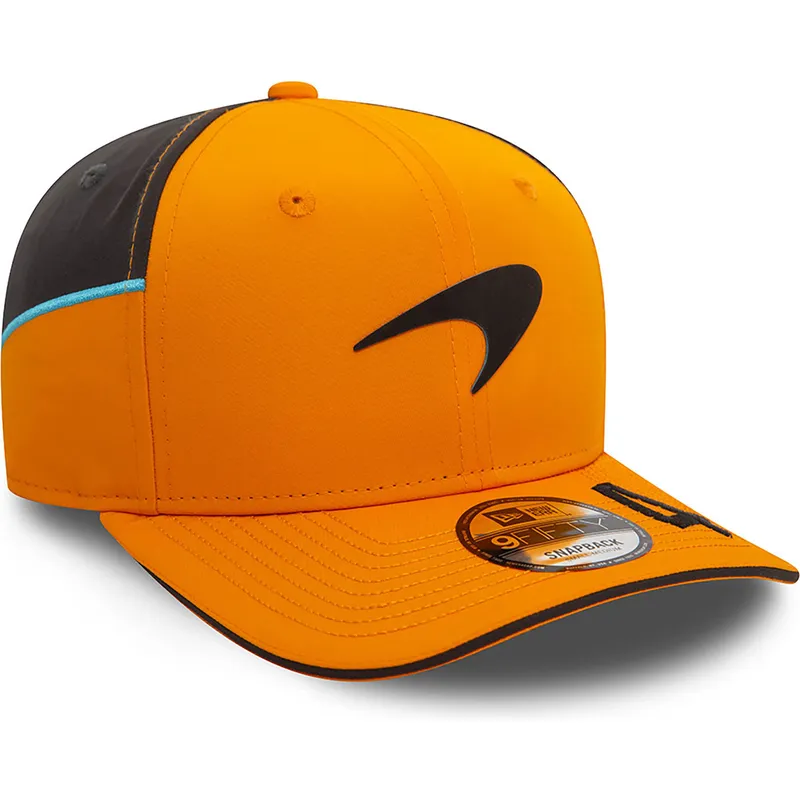 cappelli-curva-arancia-snapback-lando-norris-9fifty-original-fit-dei-mclaren-racing-formula-1-di-new-era