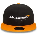 cappellino-snapback-nero-e-arancione-9fifty-essentials-di-mclaren-racing-formula-1-di-new-era