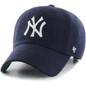 cappelli-curva-blu-marino-cinghia-regolabile-cinta-de-piel-dei-new-york-yankees-mlb-di-47-brand
