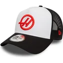 cappellino-trucker-bianco-e-nero-e-frame-di-haas-f1-team-formula-1-di-new-era
