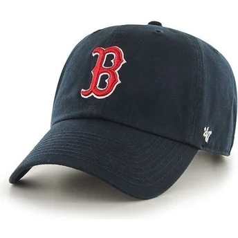 cappellino-curvo-blu-navy-dei-boston-red-sox-mlb-clean-up-di-47-brand