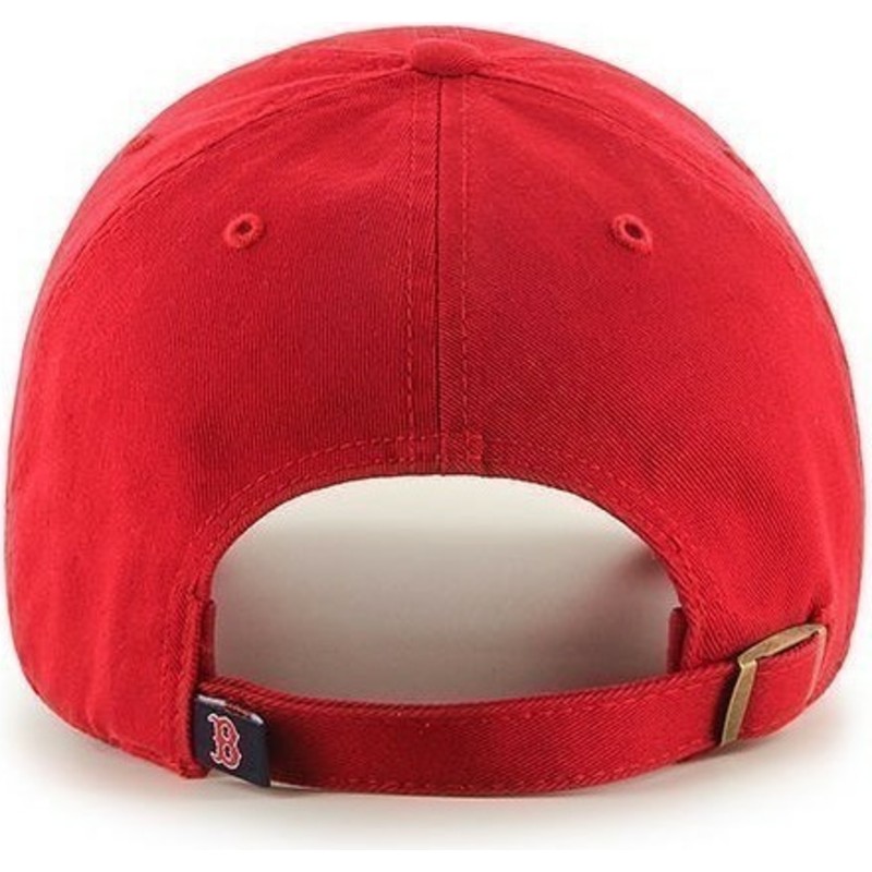 cappellino-visiera-curva-rosso-di-boston-red-sox-mlb-clean-up-di-47-brand
