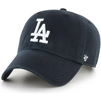 Cappellino visiera curva nero di Los Angeles Dodgers MLB Clean Up di 47 Brand