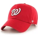 cappelli-curva-rosso-cinghia-regolabile-dei-washington-nationals-mlb-di-47-brand