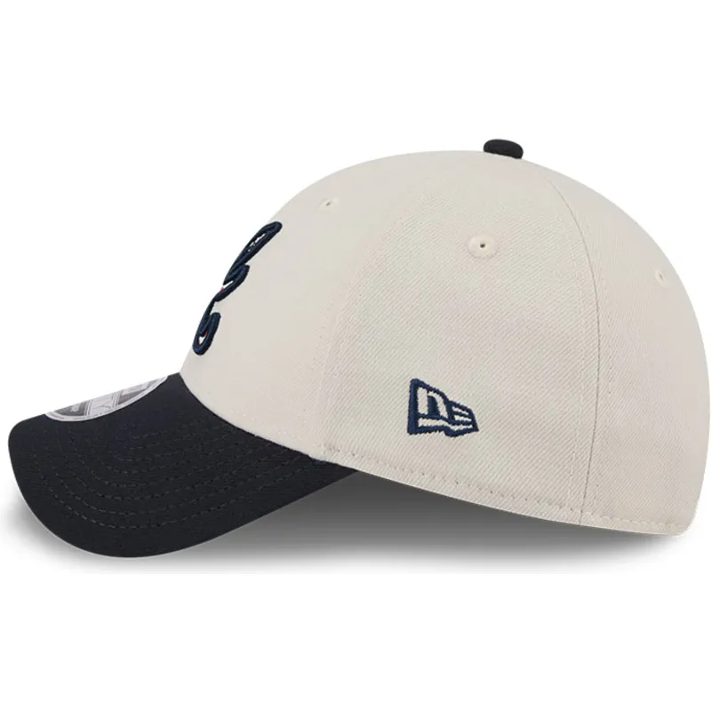 cappellino-curvo-beige-e-blu-marino-snapback-9forty-stretch-snap-4th-of-july-di-atlanta-braves-mlb-di-new-era