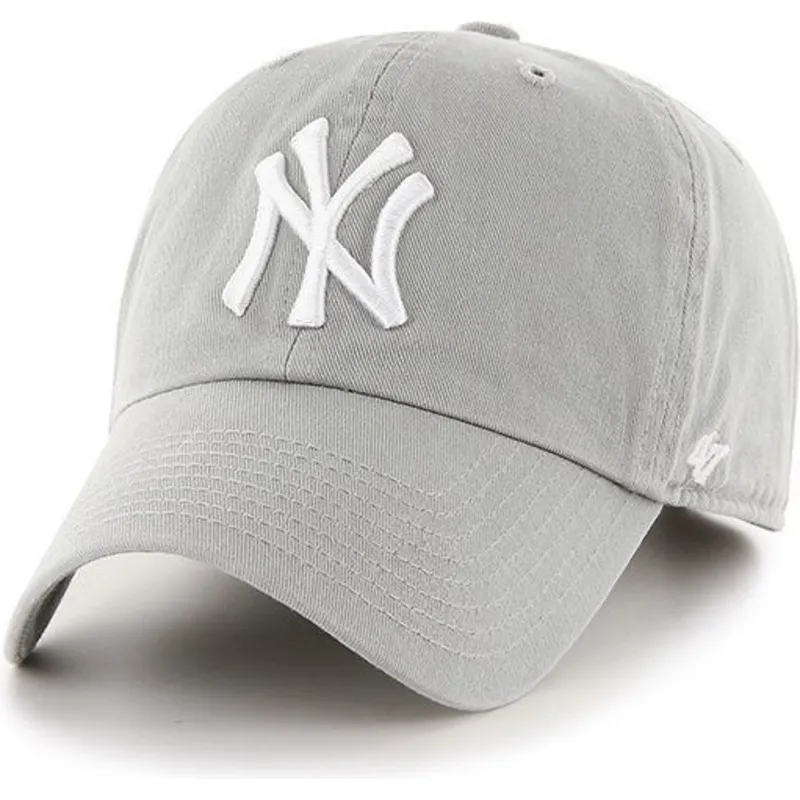 cappelli-curva-grigio-cinghia-regolabile-dei-new-york-yankees-mlb-di-47-brand
