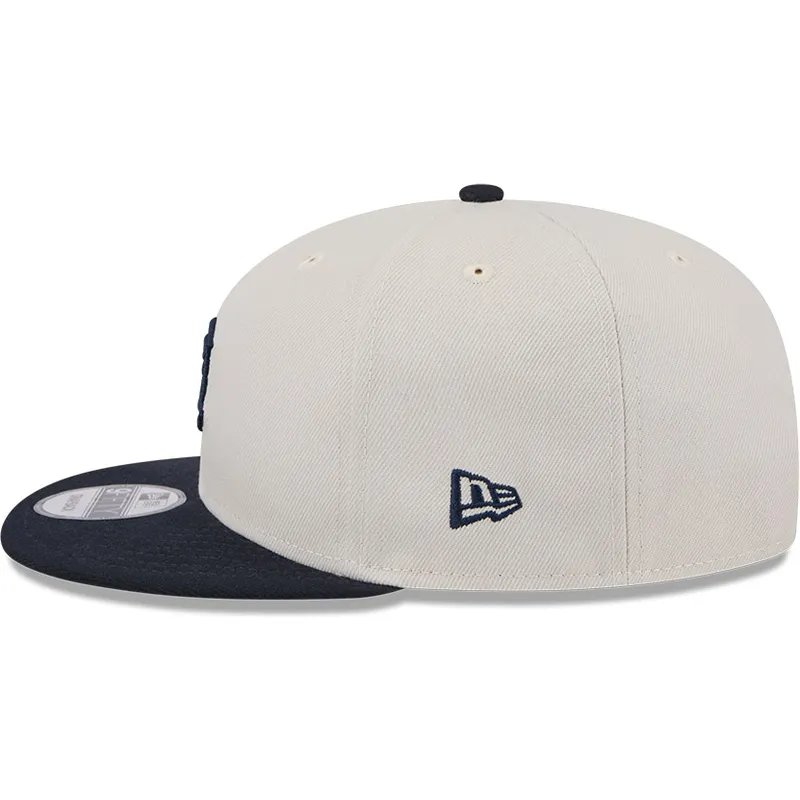 cappello-piatto-beige-e-blu-marino-snapback-9fifty-4th-of-july-di-detroit-tigers-mlb-di-new-era