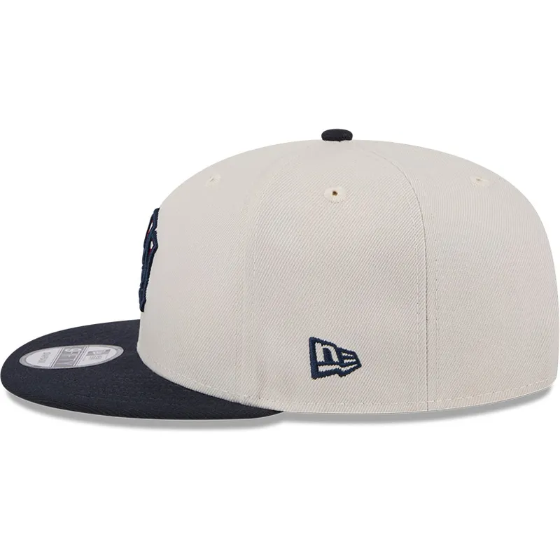 cappello-piatto-beige-e-blu-marino-snapback-9fifty-4th-of-july-dei-new-york-yankees-mlb-di-new-era