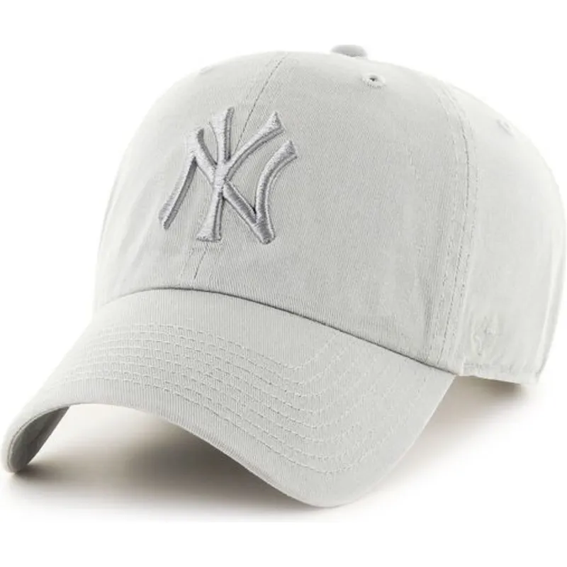 cappelli-curva-grigio-cinghia-regolabile-claro-dei-new-york-yankees-mlb-di-47-brand